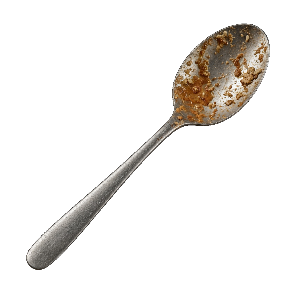 Dirty spoon